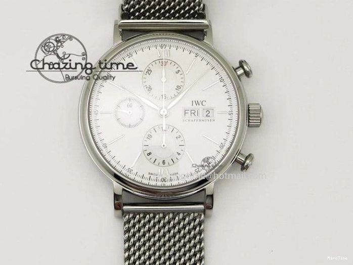 MIROTIME 0824 Stretchable Pilot Chrono 2016 IW377719 ZF 1:1 Best Edition Gray Dial on SS Bracelet A 7135